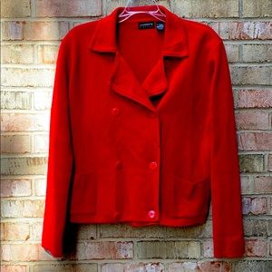 Vermilion red Liz Claiborne jacket